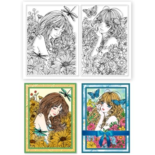 CHGCRAFT Blumen Mädchen Stempel Wiederverwendbarer Transparenter Silikonstempel Silikon Klarstempelsiegel Für DIY Scrapbooking Fotoalbum Dekorative Karten Basteln CHGCRAFT Blumen Mädchen Stempel Wiederverwendbarer Transparenter Silikonstempel Silikon Klarstempelsiegel Für DIY Scrapbooking Fotoalbum Dekorative Karten Basteln von CHGCRAFT