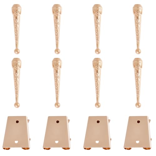 CHGCRAFT Bolo-Krawatten-Zubehör-Set mit hellgoldenen Bolo-Krawattenschiebern, Schiebern, Endkappen und Verschlüssen, 12-teilig von CHGCRAFT