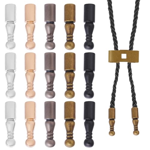CHGCRAFT Bolo-Krawattenendkappen aus Legierung, Ersatz für Kleidung, Dekoration, Pullover, Kette, Armband, Basteln, Basteln, 15 Stück CHGCRAFT Bolo-Krawattenendkappen aus Legierung, Ersatz für Kleidung, Dekoration, Pullover, Kette, Armband, Basteln, Basteln, 15 Stück von CHGCRAFT