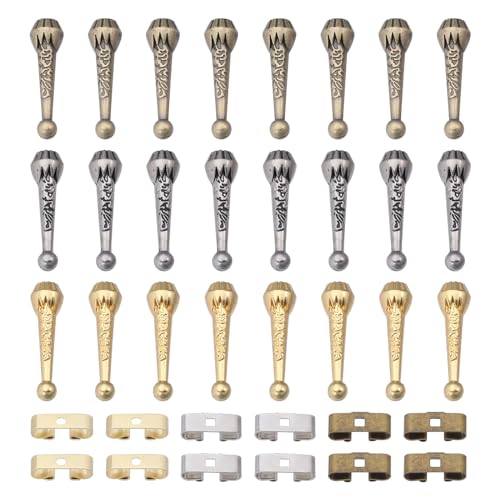 CHGCRAFT Bolo-Krawattenzubehör, 36-teiliges Set, Bolo-Krawatten-Schieber & Kordelenden aus Legierung, 3 Farben: Gold, Antik-Silber, Bronze, Vintage-Design, Ideal für Jubiläen, Hochzeiten & mehr CHGCRAFT Bolo-Krawattenzubehör, 36-teiliges Set, Bolo-Krawatten-Schieber & Kordelenden aus Legierung, 3 Farben: Gold, Antik-Silber, Bronze, Vintage-Design, Ideal für Jubiläen, Hochzeiten & mehr von CHGCRAFT