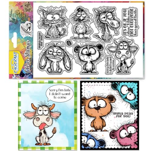 CHGCRAFT Crazy Fun Animal Clear Stamp Transparent Handicraft Stamps für DIY Scrapbooking Fotoalbum dekorative Karten machen, Tiere, 6,3x4,3 Zoll CHGCRAFT Crazy Fun Animal Clear Stamp Transparent Handicraft Stamps für DIY Scrapbooking Fotoalbum dekorative Karten machen, Tiere, 6,3x4,3 Zoll von CHGCRAFT