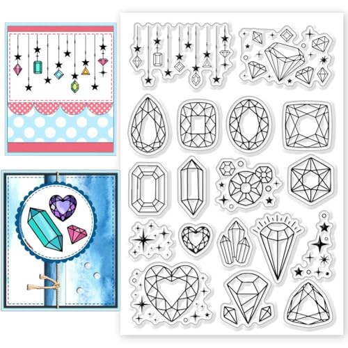 CHGCRAFT Diamanten Edelsteine Clear Stamps Star Transparent Silicone Stamps Clear Stamp Seals Silikonstempel für Kartenherstellung Dekor Scrapbooking Album Dekor DIY Craft CHGCRAFT Diamanten Edelsteine Clear Stamps Star Transparent Silicone Stamps Clear Stamp Seals Silikonstempel für Kartenherstellung Dekor Scrapbooking Album Dekor DIY Craft von CHGCRAFT