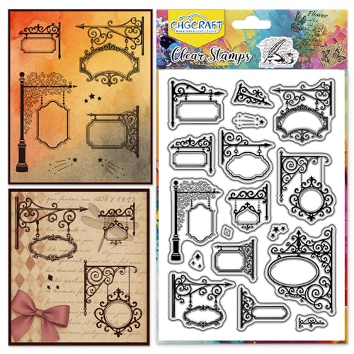 CHGCRAFT Europäischer Stil Retro Signboard Druckmuster Clear Stempel Retro Ränder Transparentes Prägestempel Silikon Siegel für DIY Scrapbooking Kartenherstellung Papier Handwerk Dekor 6,3×4,3 Zoll CHGCRAFT Europäischer Stil Retro Signboard Druckmuster Clear Stempel Retro Ränder Transparentes Prägestempel Silikon Siegel für DIY Scrapbooking Kartenherstellung Papier Handwerk Dekor 6,3×4,3 Zoll von CHGCRAFT