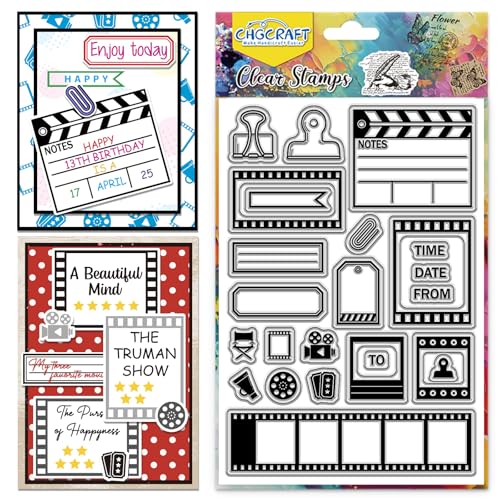 CHGCRAFT Film Etikett Clear Stempel Transparente Bastelstempel für DIY Scrapbooking Fotoalbum dekorative Karten machen, gemischte Formen, 6,3x4,3 Zoll CHGCRAFT Film Etikett Clear Stempel Transparente Bastelstempel für DIY Scrapbooking Fotoalbum dekorative Karten machen, gemischte Formen, 6,3x4,3 Zoll von CHGCRAFT