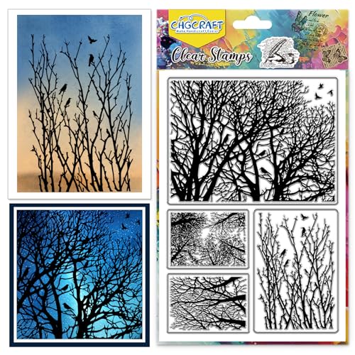 CHGCRAFT Große Version von Zweigen Clear Stempel Prägestempel Silikon Vögel Siegel für DIY Scrapbooking und Kartenherstellung Papier Handwerk Dekor 6,3×4,3 Zoll CHGCRAFT Große Version von Zweigen Clear Stempel Prägestempel Silikon Vögel Siegel für DIY Scrapbooking und Kartenherstellung Papier Handwerk Dekor 6,3×4,3 Zoll von CHGCRAFT