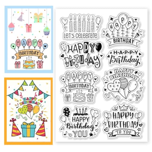 CHGCRAFT Happy Birthday Silikonstempel Transparente Stempel Worte Kerzen Stempelsiegel Für DIY Scrapbooking, Kartengestaltung FotoalbumPostkartendekoration CHGCRAFT Happy Birthday Silikonstempel Transparente Stempel Worte Kerzen Stempelsiegel Für DIY Scrapbooking, Kartengestaltung FotoalbumPostkartendekoration von CHGCRAFT