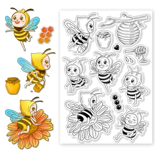 CHGCRAFT Klare Stempel Mit Bienenmotiv Transparenter Stempel Zum Basteln Transparente Silikonstempel Zur Kartenherstellung Silikonstempel Für Scrapbooking Fotoalbum Tagebuch Dekoration DIY Basteln CHGCRAFT Klare Stempel Mit Bienenmotiv Transparenter Stempel Zum Basteln Transparente Silikonstempel Zur Kartenherstellung Silikonstempel Für Scrapbooking Fotoalbum Tagebuch Dekoration DIY Basteln von CHGCRAFT