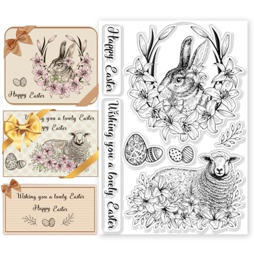 CHGCRAFT Klare Stempel Zum Ostertag Silikonstempel Hasenhintergrund Transparente Stempel Für Die Kartengestaltung Zum Ostertag DIY Scrapbooking Foto 4.3x6.3 Zoll CHGCRAFT Klare Stempel Zum Ostertag Silikonstempel Hasenhintergrund Transparente Stempel Für Die Kartengestaltung Zum Ostertag DIY Scrapbooking Foto 4.3x6.3 Zoll von CHGCRAFT