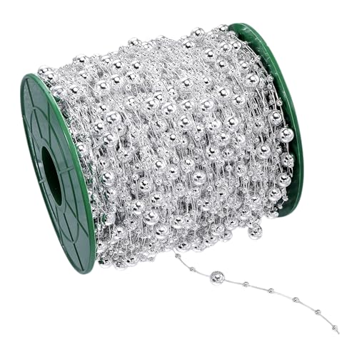 CHGCRAFT Künstliche Perlenstränge, Kunstperlen, Kunstperlen, Ketten mit Spule, für Hochzeit, Party, Weihnachtsbaum, Dekoration, Silber, 197 m CHGCRAFT Künstliche Perlenstränge, Kunstperlen, Kunstperlen, Ketten mit Spule, für Hochzeit, Party, Weihnachtsbaum, Dekoration, Silber, 197 m von CHGCRAFT
