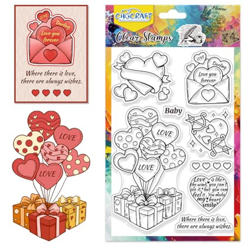 CHGCRAFT Love Clear Stamps Heart Transparent Stamp Valentinstag Silikon Clear Stamp Dichtungen für Karten machen DIY Scrapbooking Foto Dekoration CHGCRAFT Love Clear Stamps Heart Transparent Stamp Valentinstag Silikon Clear Stamp Dichtungen für Karten machen DIY Scrapbooking Foto Dekoration von CHGCRAFT