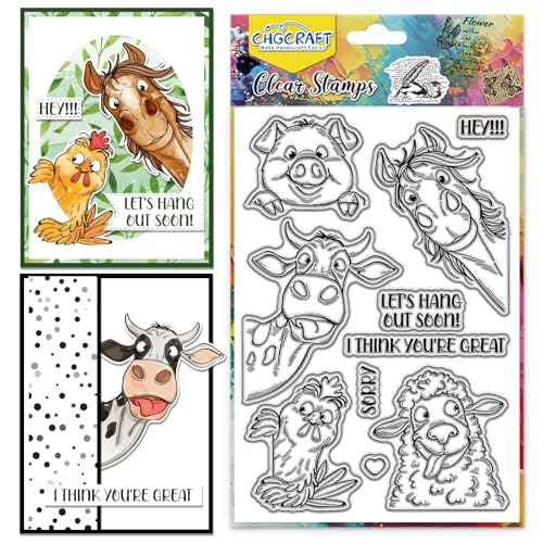 CHGCRAFT Lustiges Tier Clear Stempel Peek Tier Transparente Briefmarken Klare Silikon Stempel Siegel für Carding Making DIY Scrapbooking Fotoalbum Dekoration, 4,3x6,3 Zoll CHGCRAFT Lustiges Tier Clear Stempel Peek Tier Transparente Briefmarken Klare Silikon Stempel Siegel für Carding Making DIY Scrapbooking Fotoalbum Dekoration, 4,3x6,3 Zoll von CHGCRAFT