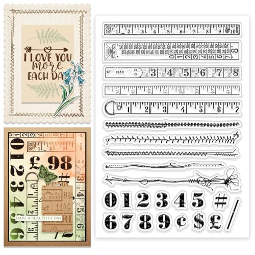 CHGCRAFT Nähen Faden Zahlen klar Stempel benutzerdefinierte Silikon klar Stempel für DIY Scrapbooking Fotoalbum dekorative Karten machen, Lineal, 6,3 × 4,33 × 0,12 Zoll CHGCRAFT Nähen Faden Zahlen klar Stempel benutzerdefinierte Silikon klar Stempel für DIY Scrapbooking Fotoalbum dekorative Karten machen, Lineal, 6,3 × 4,33 × 0,12 Zoll von CHGCRAFT