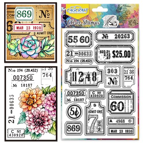CHGCRAFT Nummerierte Etiketten Clear Stempel Vintage Nummern Muster Transparente Stempel Klare Silikon Siegel für Carding Making DIY Scrapbooking Fotoalbum Dekoration, 4,3x6,3 Zoll CHGCRAFT Nummerierte Etiketten Clear Stempel Vintage Nummern Muster Transparente Stempel Klare Silikon Siegel für Carding Making DIY Scrapbooking Fotoalbum Dekoration, 4,3x6,3 Zoll von CHGCRAFT
