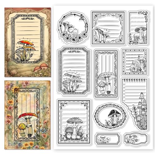 CHGCRAFT Pilz Etiketten Clear Stamps Floral Borders Transparent Stempel Silikon Clear Stamp Siegel Für DIY Scrapbooking Journaling Fotoalbum Dekorative Kartenherstellung CHGCRAFT Pilz Etiketten Clear Stamps Floral Borders Transparent Stempel Silikon Clear Stamp Siegel Für DIY Scrapbooking Journaling Fotoalbum Dekorative Kartenherstellung von CHGCRAFT