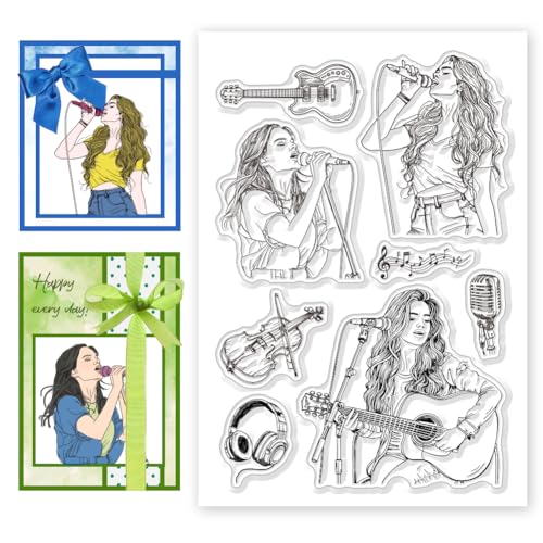 CHGCRAFT Sänger Silikonstempel Charaktere Transparente Stempel Zum Kartenbasteln Musik Silikon Stempel Siegel Für Karten Stempelbasteln DIY Scrapbooking Fototagebuch, Album CHGCRAFT Sänger Silikonstempel Charaktere Transparente Stempel Zum Kartenbasteln Musik Silikon Stempel Siegel Für Karten Stempelbasteln DIY Scrapbooking Fototagebuch, Album von CHGCRAFT