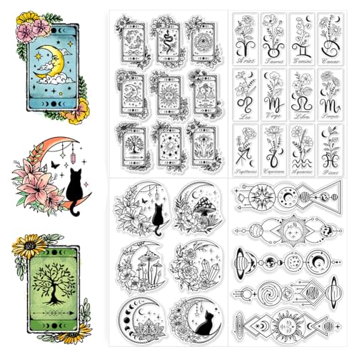 CHGCRAFT Silicone Clear Stamps Horoskop Tarot Plastikstempel für DIY Scrapbooking Fotoalbum dekorative Karten machen Briefmarken für Urlaub Karten machen Album Crafts CHGCRAFT Silicone Clear Stamps Horoskop Tarot Plastikstempel für DIY Scrapbooking Fotoalbum dekorative Karten machen Briefmarken für Urlaub Karten machen Album Crafts von CHGCRAFT