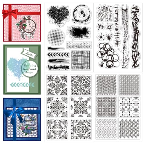 CHGCRAFT Silikon Clear Stamps Textur Muster Kunststoffstempel Kaffeeflecken Vintage für DIY Scrapbooking Fotoalbum dekorative Karten machen Briefmarken für Urlaub Karte machen Album Handwerk CHGCRAFT Silikon Clear Stamps Textur Muster Kunststoffstempel Kaffeeflecken Vintage für DIY Scrapbooking Fotoalbum dekorative Karten machen Briefmarken für Urlaub Karte machen Album Handwerk von CHGCRAFT