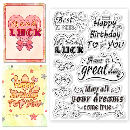 CHGCRAFT Silikon Stempel Grußworte Stempel Transparente Stempel Clear Stamps Stempelset für DIY Scrapbooking Journaling Fotoalbum Dekorative Geschenkanhänger Kartenherstellung CHGCRAFT Silikon Stempel Grußworte Stempel Transparente Stempel Clear Stamps Stempelset für DIY Scrapbooking Journaling Fotoalbum Dekorative Geschenkanhänger Kartenherstellung von CHGCRAFT