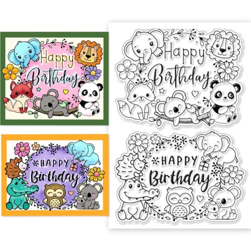 CHGCRAFT Silikon Stempel Happy Birthday Stempel Transparente Stempel Clear Stamps Stempelset für DIY Scrapbooking Journaling Fotoalbum Dekorative Geschenkanhänger Kartenherstellung, 4.3×6.3 Zoll CHGCRAFT Silikon Stempel Happy Birthday Stempel Transparente Stempel Clear Stamps Stempelset für DIY Scrapbooking Journaling Fotoalbum Dekorative Geschenkanhänger Kartenherstellung, 4.3×6.3 Zoll von CHGCRAFT