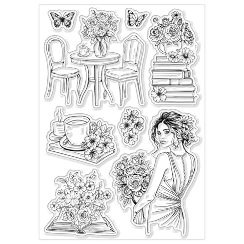 CHGCRAFT Silikon Stempel Kaffee lesen Stempel Transparente Stempel Clear Stamps Stempelset für DIY Scrapbooking Journaling Fotoalbum Dekorative Geschenkanhänger Kartenherstellung, 4.3×6.3 Zoll CHGCRAFT Silikon Stempel Kaffee lesen Stempel Transparente Stempel Clear Stamps Stempelset für DIY Scrapbooking Journaling Fotoalbum Dekorative Geschenkanhänger Kartenherstellung, 4.3×6.3 Zoll von CHGCRAFT