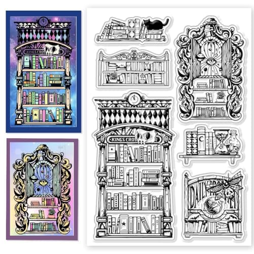 CHGCRAFT Silikon Stempel Magische Bücherregale Stempel Transparente Stempel Clear Stamps Stempelset für DIY Scrapbooking Journaling Fotoalbum Dekorative Geschenkanhänger, 4.3×6.3 Zoll CHGCRAFT Silikon Stempel Magische Bücherregale Stempel Transparente Stempel Clear Stamps Stempelset für DIY Scrapbooking Journaling Fotoalbum Dekorative Geschenkanhänger, 4.3×6.3 Zoll von CHGCRAFT