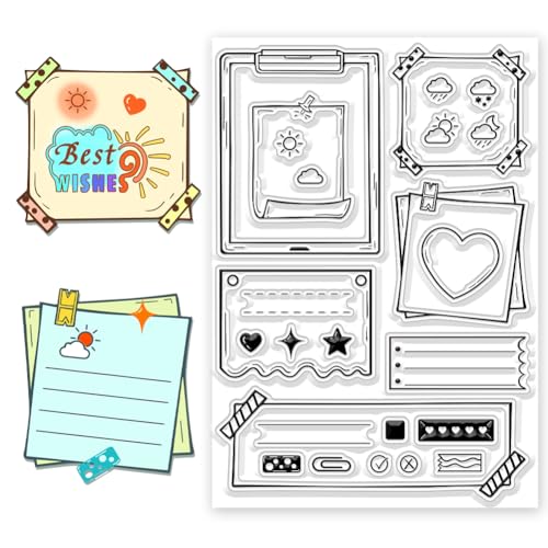 CHGCRAFT Silikon Stempel Memo-Rahmen Stempel Transparente Stempel Clear Stamps Stempelset für DIY Scrapbooking Journaling Fotoalbum Dekorative Geschenkanhänger Kartenherstellung CHGCRAFT Silikon Stempel Memo-Rahmen Stempel Transparente Stempel Clear Stamps Stempelset für DIY Scrapbooking Journaling Fotoalbum Dekorative Geschenkanhänger Kartenherstellung von CHGCRAFT