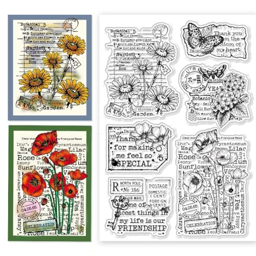 CHGCRAFT Silikon Stempel Vintage Floral Stempel Transparente Stempel Clear Stamps Stempelset für DIY Scrapbooking Journaling Fotoalbum Dekorative Geschenkanhänger Kartenherstellung, 4.3×6.3 Zoll CHGCRAFT Silikon Stempel Vintage Floral Stempel Transparente Stempel Clear Stamps Stempelset für DIY Scrapbooking Journaling Fotoalbum Dekorative Geschenkanhänger Kartenherstellung, 4.3×6.3 Zoll von CHGCRAFT