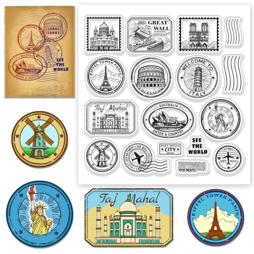 CHGCRAFT Silikon Stempel Wahrzeichen Stempel Transparente Stempel Clear Stamps Stempelset für DIY Scrapbooking Journaling Fotoalbum Dekorative Geschenkanhänger Kartenherstellung, 5.9×5.9 Zoll CHGCRAFT Silikon Stempel Wahrzeichen Stempel Transparente Stempel Clear Stamps Stempelset für DIY Scrapbooking Journaling Fotoalbum Dekorative Geschenkanhänger Kartenherstellung, 5.9×5.9 Zoll von CHGCRAFT
