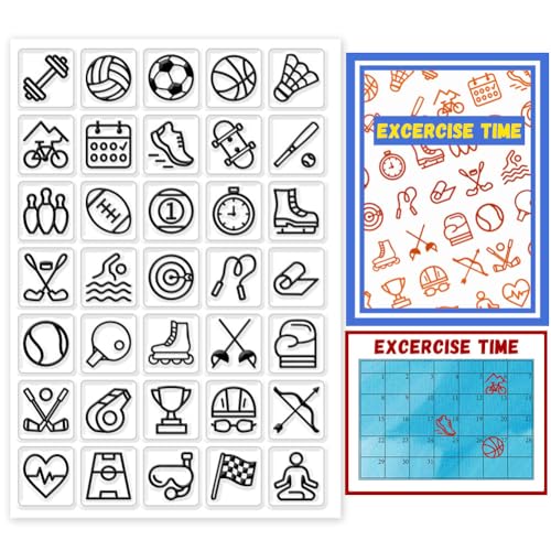 CHGCRAFT Transparenter Sportsymbol Stempel Thema Sport Transparente Stempel Ball Silikonstempel Silikon Clear Stamp Seals Für DIY Scrapbooking Fotoalbum Dekorative Karten Herstellung 4.33×6.3 Zoll von CHGCRAFT