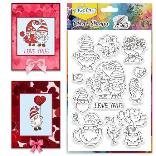 CHGCRAFT Valentinstag Clear Stamps Gnome Liebe Rose Transparent Stempel Silikon Clear Stamp Dichtungen für DIY Scrapbooking Journaling Fotoalbum dekorative Karte machen CHGCRAFT Valentinstag Clear Stamps Gnome Liebe Rose Transparent Stempel Silikon Clear Stamp Dichtungen für DIY Scrapbooking Journaling Fotoalbum dekorative Karte machen von CHGCRAFT