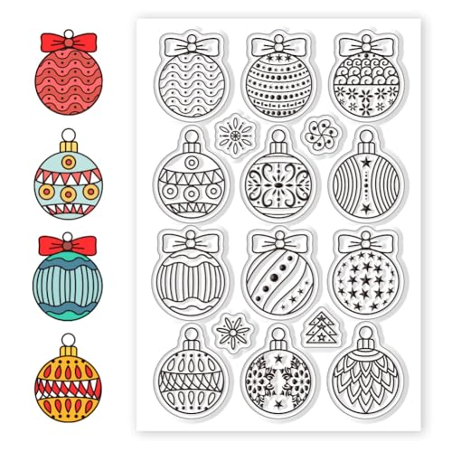 CHGCRAFT Weihnachts Stempel Weihnachtskugeln Silikonstempel Transparente Stempel Siegel Für Die Kartenherstellung DIY Scrapbooking Journaling Fotojournal Albumdekoration CHGCRAFT Weihnachts Stempel Weihnachtskugeln Silikonstempel Transparente Stempel Siegel Für Die Kartenherstellung DIY Scrapbooking Journaling Fotojournal Albumdekoration von CHGCRAFT