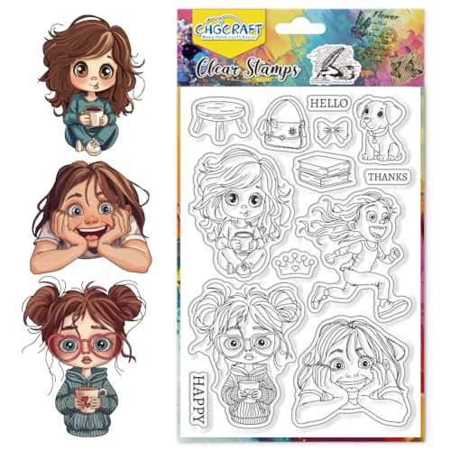 CHGCRAFT Lustig und Schrullig Mädchen Clear Stempel Krone Welpe Silikon Stempel Dichtungen für DIY Scrapbooking Fotoalbum Dekoration, 4,3x6,3 Zoll CHGCRAFT Lustig und Schrullig Mädchen Clear Stempel Krone Welpe Silikon Stempel Dichtungen für DIY Scrapbooking Fotoalbum Dekoration, 4,3x6,3 Zoll von CHGCRAFT