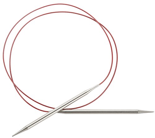 CHIAOGOO Circular Knitting Needle, Silver, Red, 17/12.75mm von chiaogoo