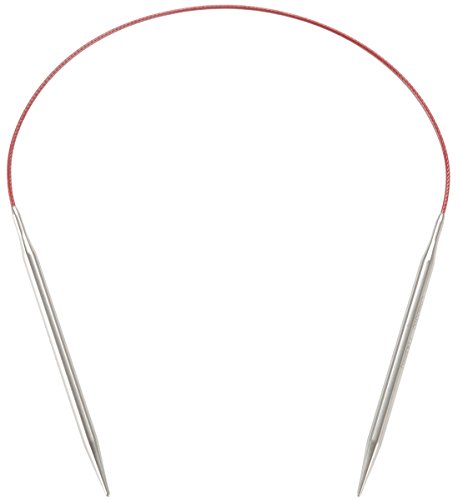 ChiaoGoo Circular Knitting Needle, Edelstahl, Silver, Red, One Size von chiaogoo