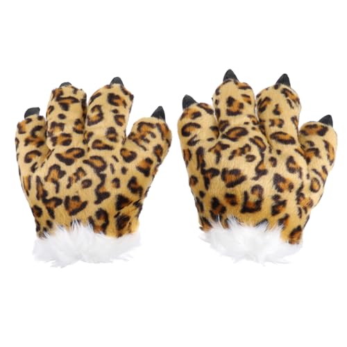 CHICAMPERA 1 Paar Leoparden Pfotenhandschuhe Furry Tierhandschuhe für Cosplay Halloween und Kostümpartys für Erwachsene Hochwertigem Plüschstoff Gemütlich und Ansprechend CHICAMPERA 1 Paar Leoparden Pfotenhandschuhe Furry Tierhandschuhe für Cosplay Halloween und Kostümpartys für Erwachsene Hochwertigem Plüschstoff Gemütlich und Ansprechend von CHICAMPERA