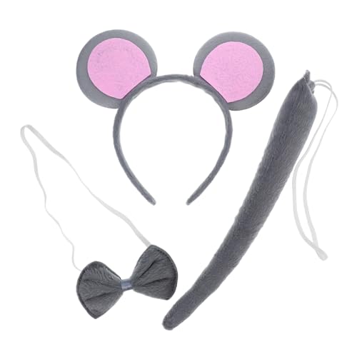 CHICAMPERA 1 Satz Mäuseohren Haarband Set Teiliges Kostümzubehör mit und Schleife für Halloween und Cosplay Komfortabel und Langlebig für Partys und Kreative Anlässe CHICAMPERA 1 Satz Mäuseohren Haarband Set Teiliges Kostümzubehör mit und Schleife für Halloween und Cosplay Komfortabel und Langlebig für Partys und Kreative Anlässe von CHICAMPERA