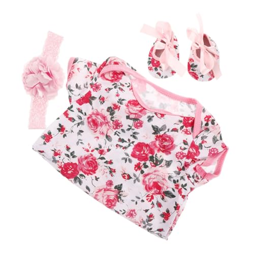 CHICAMPERA 1 Satz Teiliges Babypuppen Outfit Set für Jahre mit Schuhen und Blumen Haarband Niedliche Kleidung für Neugeborene für Puppen CHICAMPERA 1 Satz Teiliges Babypuppen Outfit Set für Jahre mit Schuhen und Blumen Haarband Niedliche Kleidung für Neugeborene für Puppen von CHICAMPERA
