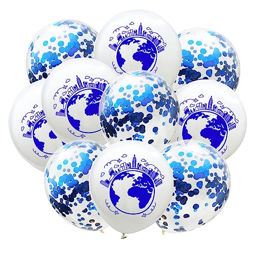 CHICAMPERA 10 Stück 12 Kreative Luftballons deckenverkleidung dekoringe glitters glitzerin glitzerstoff Ballondekoration Paillettenballons Partyballons Latexballons Partyzubehör Blue von CHICAMPERA