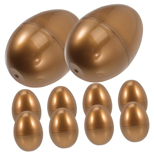CHICAMPERA 10 Stück Ei Dekoration großes goldenes Metallic Spielzeugeier dekorativ klein für goldene Eier glänzend Jumbo farbig bunt Schüttgut Befüllbare Eierornamente Plastik CHICAMPERA 10 Stück Ei Dekoration großes goldenes Metallic Spielzeugeier dekorativ klein für goldene Eier glänzend Jumbo farbig bunt Schüttgut Befüllbare Eierornamente Plastik von CHICAMPERA