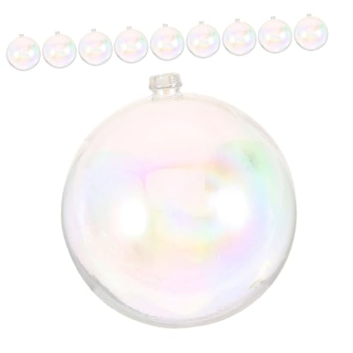 CHICAMPERA 10 Stück Weihnachtsdekorationskugel Weihnachtsball -Ornamente Schillernde Ornamentkugeln Hängend Weihnachten Baum Party Dekorationen Zerschmettert Drinnen Weihnachtsbälle Plastik von CHICAMPERA