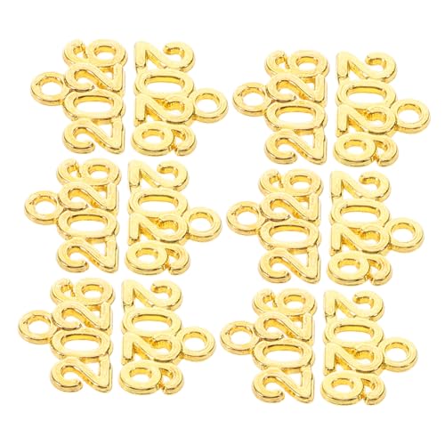 CHICAMPERA 100 Stück Schlüsselanhänger aus Legierung schlüsselanhänger basteln charms anhänger schlüsselringe Handwerk aus Zinklegierungen Jahres-Charme Anhänger für Schlüsselanhänger Golden CHICAMPERA 100 Stück Schlüsselanhänger aus Legierung schlüsselanhänger basteln charms anhänger schlüsselringe Handwerk aus Zinklegierungen Jahres-Charme Anhänger für Schlüsselanhänger Golden von CHICAMPERA
