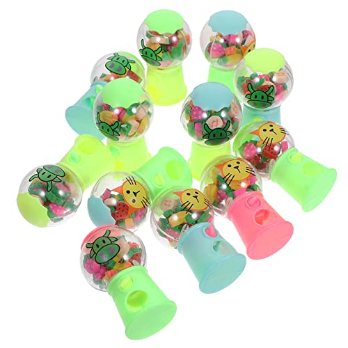 CHICAMPERA 12 Stück Teiliges Radiergummi Cartoon Radiergummi Spender für Schüler Kreative Stationery für Kindergeburtstage Praktische und Lustige Mitgebsel von CHICAMPERA
