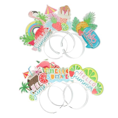 CHICAMPERA 12 Stück Teiliges Sommer Haarband Hawaii Party Haarschmuck Leicht Komfortabel für Mädchen Strandfest Cosplay Zubehör von CHICAMPERA