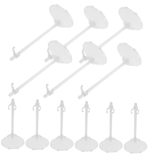 CHICAMPERA 15Stücke Puppenständer Teiliges Transparente Puppenhalterung für Modelle und Figuren Stabil und Langlebig für Kinderzimmer zur Präsentation von Puppen von CHICAMPERA