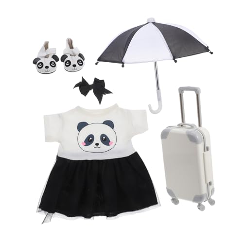 CHICAMPERA 1satz Puppen Reise Zubehör Mit Koffer Kleidung Regenschirm Und Mehr Für Puppenliebhaber Und Kreative Spielstunden von CHICAMPERA