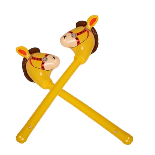 CHICAMPERA 2 Stück Aufblasbarer Pferdekopfstab Für Gefälligkeiten Für Die Babyparty Cowboy-geburtstagsfeier Kostüm Stockpferd Pferdestock Gastgeschenke Für Pferde Dekoration Pvc Yellow CHICAMPERA 2 Stück Aufblasbarer Pferdekopfstab Für Gefälligkeiten Für Die Babyparty Cowboy-geburtstagsfeier Kostüm Stockpferd Pferdestock Gastgeschenke Für Pferde Dekoration Pvc Yellow von CHICAMPERA