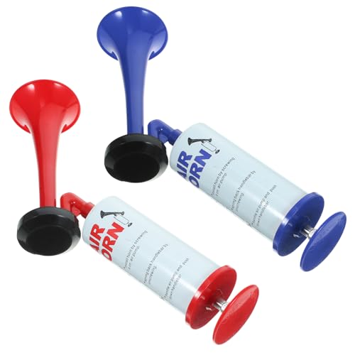 CHICAMPERA 2 Stück Handheld Air Horn Tragbare Trompete für Fußballspiele Sportveranstaltungen und Feiern Lauter Signalgeber für Feste und Konzerte Rot und Blau CHICAMPERA 2 Stück Handheld Air Horn Tragbare Trompete für Fußballspiele Sportveranstaltungen und Feiern Lauter Signalgeber für Feste und Konzerte Rot und Blau von CHICAMPERA