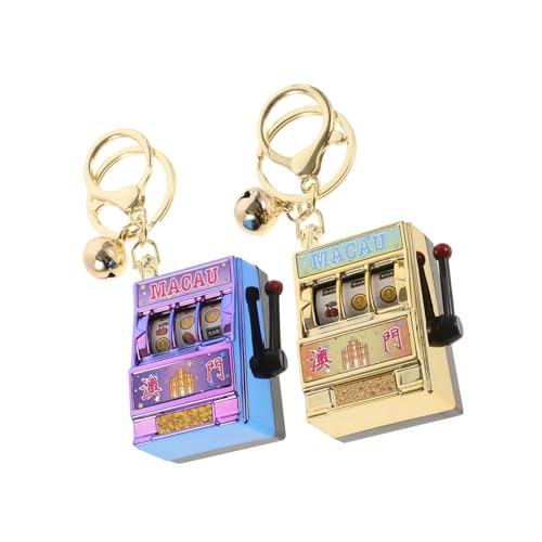 CHICAMPERA 2 Stück Mini Lucky Slot Machine Schlüsselanhänger Kreative Deko für Geburtstagskuchen und Themenpartys als Partygeschenk CHICAMPERA 2 Stück Mini Lucky Slot Machine Schlüsselanhänger Kreative Deko für Geburtstagskuchen und Themenpartys als Partygeschenk von CHICAMPERA