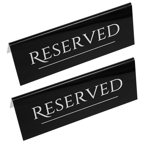 CHICAMPERA 2 Stück Reserviert Schilder Acryl Dreieck Tischkarten für Restaurant Hochzeit Sitzplatz Reservierung Langlebig Wiederverwendbar Platzsparend Elegante Tischtafel von CHICAMPERA