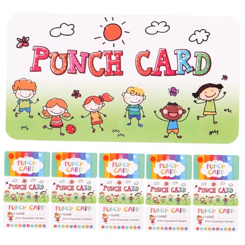 CHICAMPERA 20blätter Punch Card Belohnungskarten Für Klassenzimmer Und Unternehmen Motivationskarten Für Positives Verhalten Und Lernanreize Mädchen Jungen von CHICAMPERA